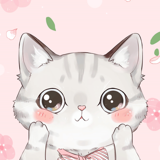 Pink cats anime wallpaper
