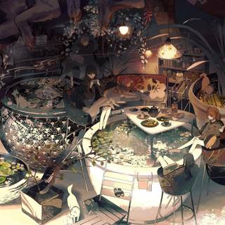 Fantasy room wallpaper