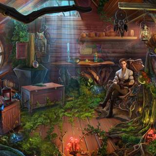 Fantasy room wallpaper