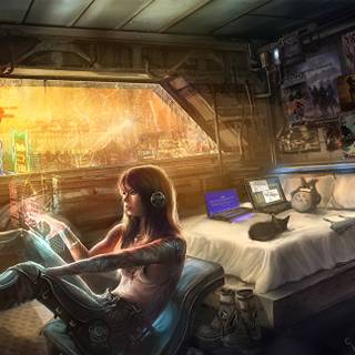 Fantasy room wallpaper