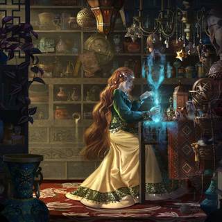 Fantasy room wallpaper