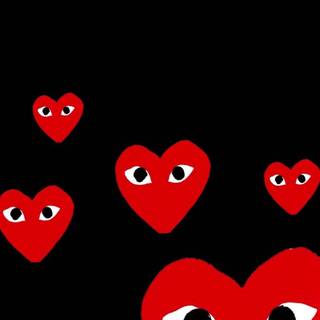 CDG hearts wallpaper