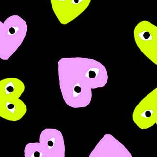 CDG hearts wallpaper