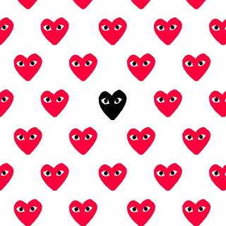 CDG hearts wallpaper