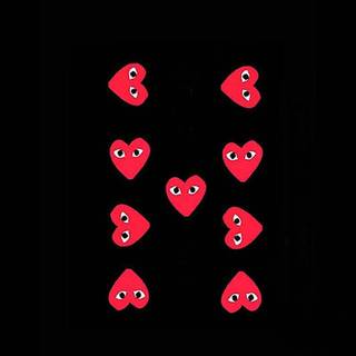 CDG hearts wallpaper