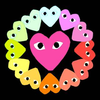 CDG hearts wallpaper