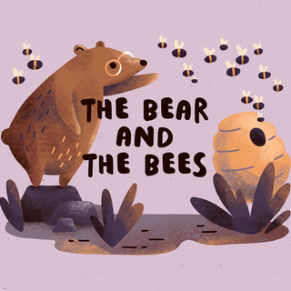 Bee and bear wallpaper