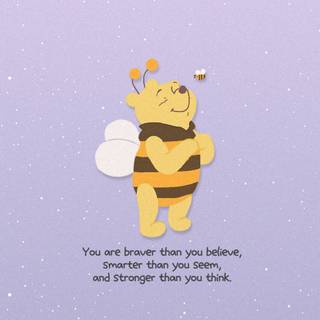Bee and bear wallpaper
