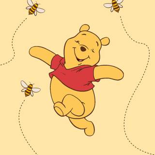 Bee and bear wallpaper