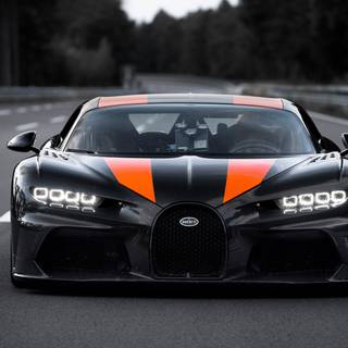 Orange Bugatti Chiron Pur Sport wallpaper