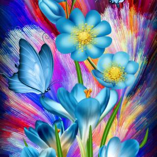 Fantasy flowers wallpaper
