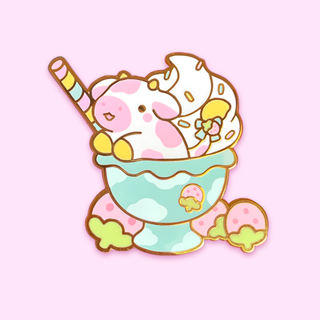 Cute strawberry cow wallpaper