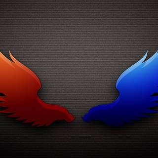 Blue wings wallpaper