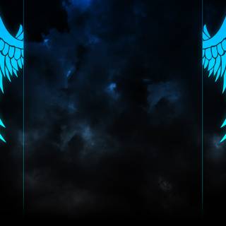 Blue wings wallpaper