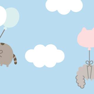 Pusheen spring desktop wallpaper