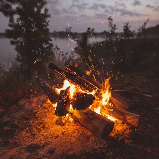 Summer bonfire wallpaper
