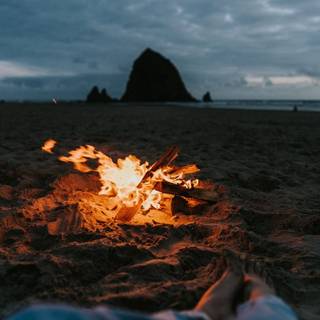 Summer bonfire wallpaper