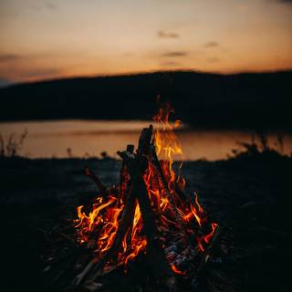 Summer bonfire wallpaper