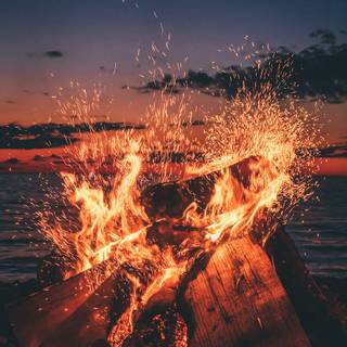 Summer bonfire wallpaper