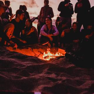 Summer bonfire wallpaper