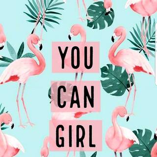 Summer flamingos wallpaper