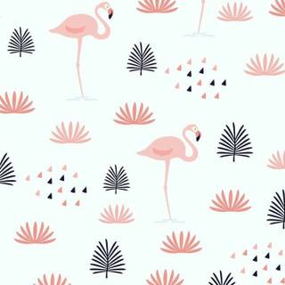 Summer flamingos wallpaper
