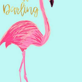 Summer flamingos wallpaper