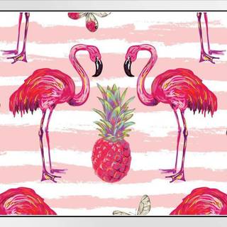 Summer flamingos wallpaper