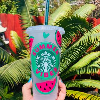 Cute Starbucks summer wallpaper
