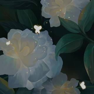 Anime cute flower wallpaper