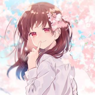 Anime cute flower wallpaper