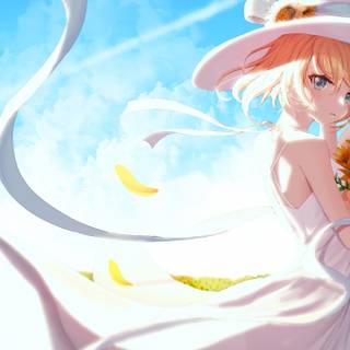 Anime sunflower 4k wallpaper