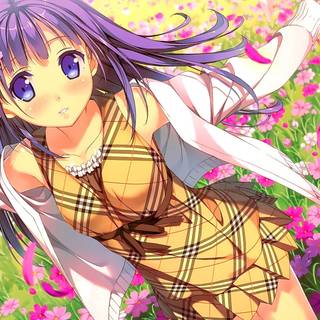 Anime cute flower wallpaper