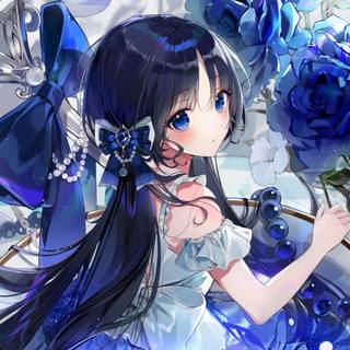 Anime cute flower wallpaper