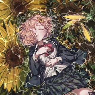 Anime sunflower 4k wallpaper