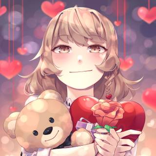 Anime cute flower wallpaper