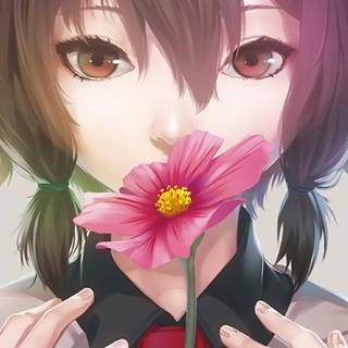 Anime cute flower wallpaper
