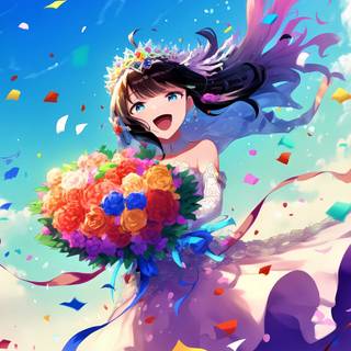 Anime cute flower wallpaper