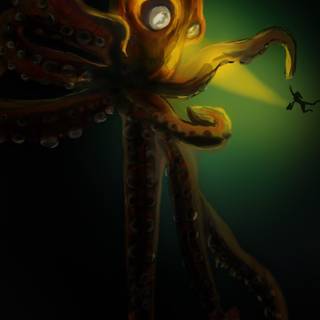 Colossal squid wallpaper