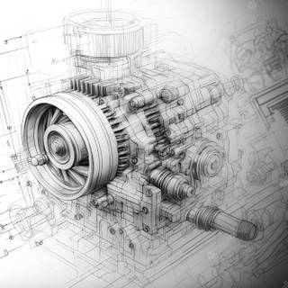 Mechanical drawing wallpaper