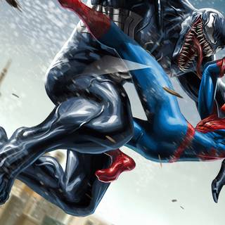Spider Man fighting wallpaper