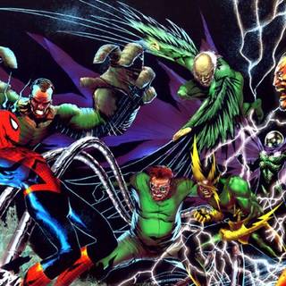 Spider Man fighting wallpaper