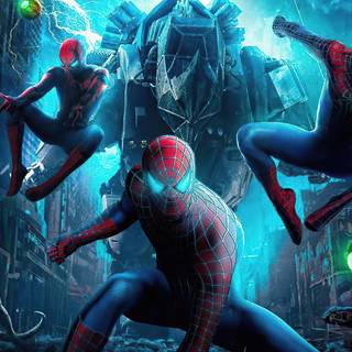 Spider Man fighting wallpaper