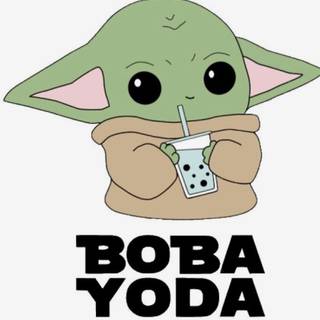 Baby Yoda boba wallpaper