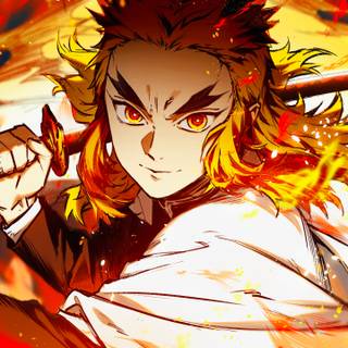 Demon Slayer Rengoku x Tanjiro computer wallpaper