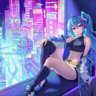 Purple anime horizontal wallpaper