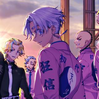 Purple anime horizontal wallpaper