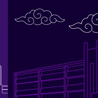 Purple anime horizontal wallpaper