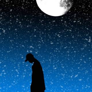 Alone boy night wallpaper