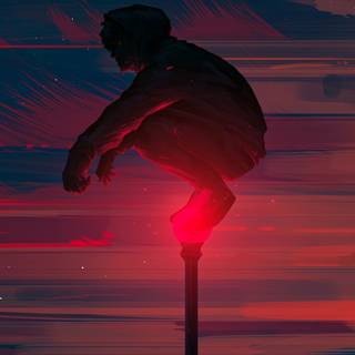 Alone boy night wallpaper